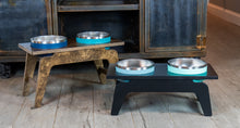 Load image into Gallery viewer, Yeti Mid Century Rounded Style Raised Dog Bowl Stand || Elevated Pet Bowl Feeder || Engraving Optional - Fits RTIC & Hydrapeak