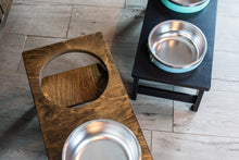 Load image into Gallery viewer, Yeti Mid Century Rounded Style Raised Dog Bowl Stand || Elevated Pet Bowl Feeder || Engraving Optional - Fits RTIC & Hydrapeak