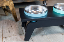 Load image into Gallery viewer, Yeti Mid Century Rounded Style Raised Dog Bowl Stand || Elevated Pet Bowl Feeder || Engraving Optional - Fits RTIC & Hydrapeak
