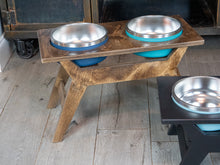 Load image into Gallery viewer, Yeti Mid Century Style Raised Dog Bowl Stand