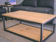 Load image into Gallery viewer, Rustic Industrial Maple Coffee Table
