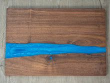 Load image into Gallery viewer, Walnut Epoxy River Charcuterie Board // Serving Tray with optional engraving