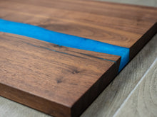 Load image into Gallery viewer, Walnut Epoxy River Charcuterie Board // Serving Tray with optional engraving
