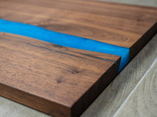 Load image into Gallery viewer, Walnut Epoxy River Charcuterie Board // Serving Tray with optional engraving
