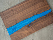 Load image into Gallery viewer, Walnut Epoxy River Charcuterie Board // Serving Tray with optional engraving