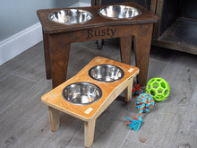 Load image into Gallery viewer, Modern Raised Dog Bowl Stand - Bowls Included