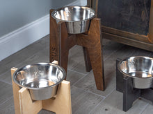 Load image into Gallery viewer, Modern Raised Dog Bowl Stand - Bowl Included