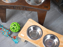 Load image into Gallery viewer, Modern Raised Dog Bowl Stand - Bowls Included