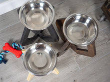 Load image into Gallery viewer, Modern Raised Dog Bowl Stand - Bowl Included