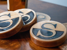 Load image into Gallery viewer, Personalized Maple Wood Coasters - Set of 4