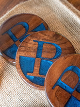 Load image into Gallery viewer, Personalized Walnut Epoxy Coasters - Set of 4