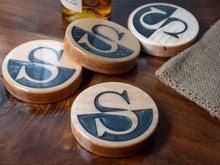 Load image into Gallery viewer, Personalized Maple Wood Coasters - Set of 4