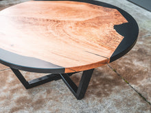 Load image into Gallery viewer, Round Live Edge Epoxy Coffee Table