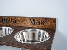 Load image into Gallery viewer, Wall Mounted Dog Bowl Stand - Bowls included