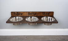 Load image into Gallery viewer, Wall Mounted Dog Bowl Stand - Bowls included