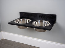 Load image into Gallery viewer, Wall Mounted Dog Bowl Stand - Bowls included