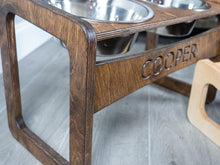 Load image into Gallery viewer, Raised Dog Bowl Stand  - Bowls Included
