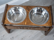 Load image into Gallery viewer, Raised Dog Bowl Stand  - Bowls Included
