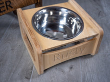 Load image into Gallery viewer, Raised Dog Bowl Stand  - Bowls Included