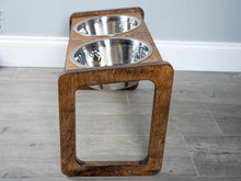 Load image into Gallery viewer, Raised Dog Bowl Stand  - Bowls Included
