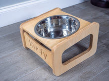 Load image into Gallery viewer, Raised Dog Bowl Stand  - Bowls Included
