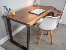 Load image into Gallery viewer, Live Edge Black Walnut Desk