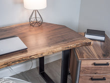 Load image into Gallery viewer, Live Edge Black Walnut Desk