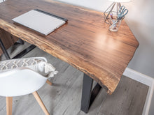 Load image into Gallery viewer, Live Edge Black Walnut Desk