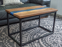 Load image into Gallery viewer, Black Walnut River Epoxy Coffee Table