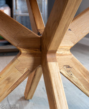 Load image into Gallery viewer, Live Edge Pecan Epoxy River Round Dining Table