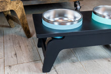 Load image into Gallery viewer, Yeti Mid Century Rounded Style Raised Dog Bowl Stand || Elevated Pet Bowl Feeder || Engraving Optional - Fits RTIC &amp; Hydrapeak
