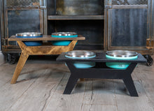 Load image into Gallery viewer, Yeti Mid Century Style Raised Dog Bowl Stand

