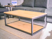 Load image into Gallery viewer, Rustic Industrial Maple Coffee Table
