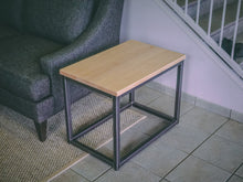 Load image into Gallery viewer, Rustic Industrial Maple End Table

