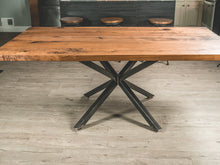 Load image into Gallery viewer, Industrial Walnut Dining Table || Conference Table
