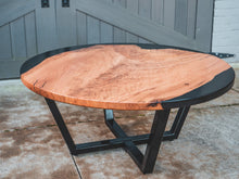 Load image into Gallery viewer, Round Live Edge Epoxy Coffee Table
