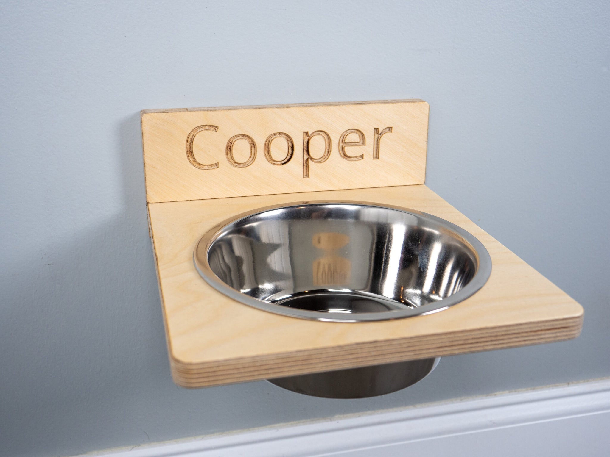 Wall Mounted Dog Bowl Stand - Bowls included – Woodland Steelworks