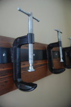 Load image into Gallery viewer, Industrial C-Clamp Coat Rack
