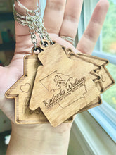 Load image into Gallery viewer, Personalized Home Keychains (set of 10) - great for realtors *add your logo*
