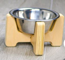 Load image into Gallery viewer, Modern Raised Cat Bowl Stand
